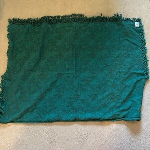 April Cornell Woven Embroidered Throw Blanket 100% Cotton 34x46